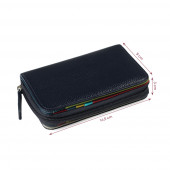 Portofel dama din piele naturala DiAmanti Gilda Bleumarin Scuro WB-009